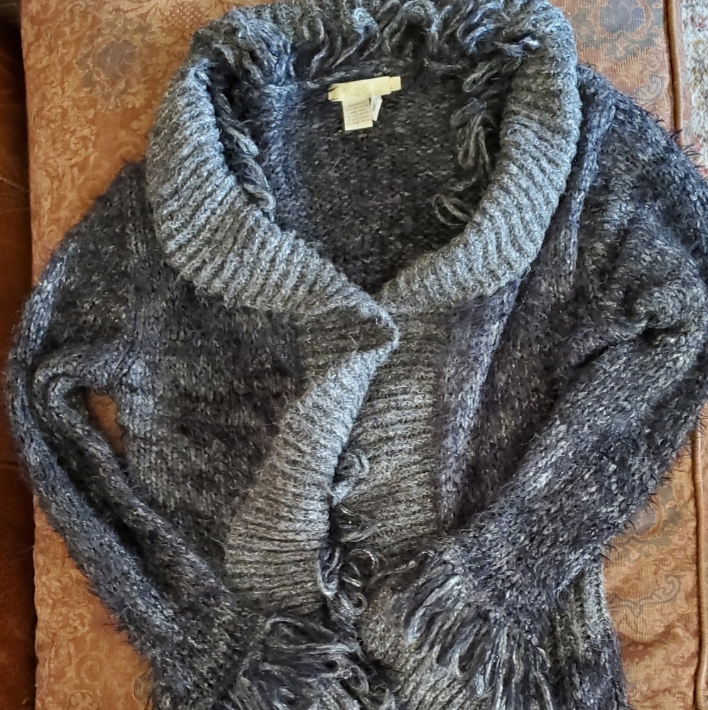 Knitted Black and Gray Sweater